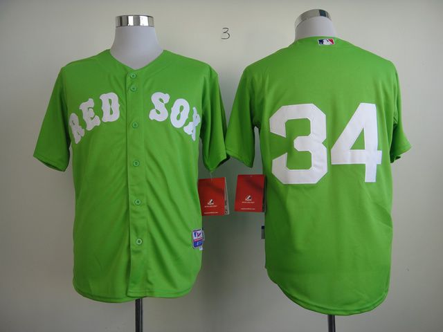 Men Boston Red Sox #34 Ortiz Green MLB Jerseys